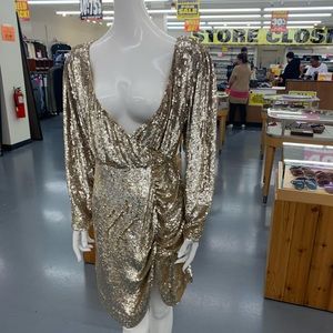 Brand New Gold Sexy Party Dress